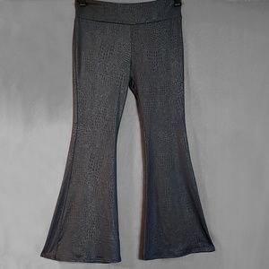 Black Faux Reptile Pants